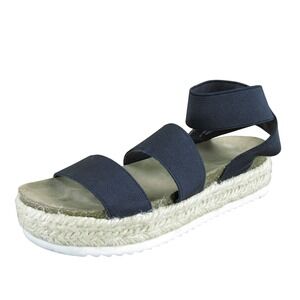 CUSHIONAIRE Women's Mandy Strappy Black Synthetic Sz 6.5 Medium Gently Used 2025